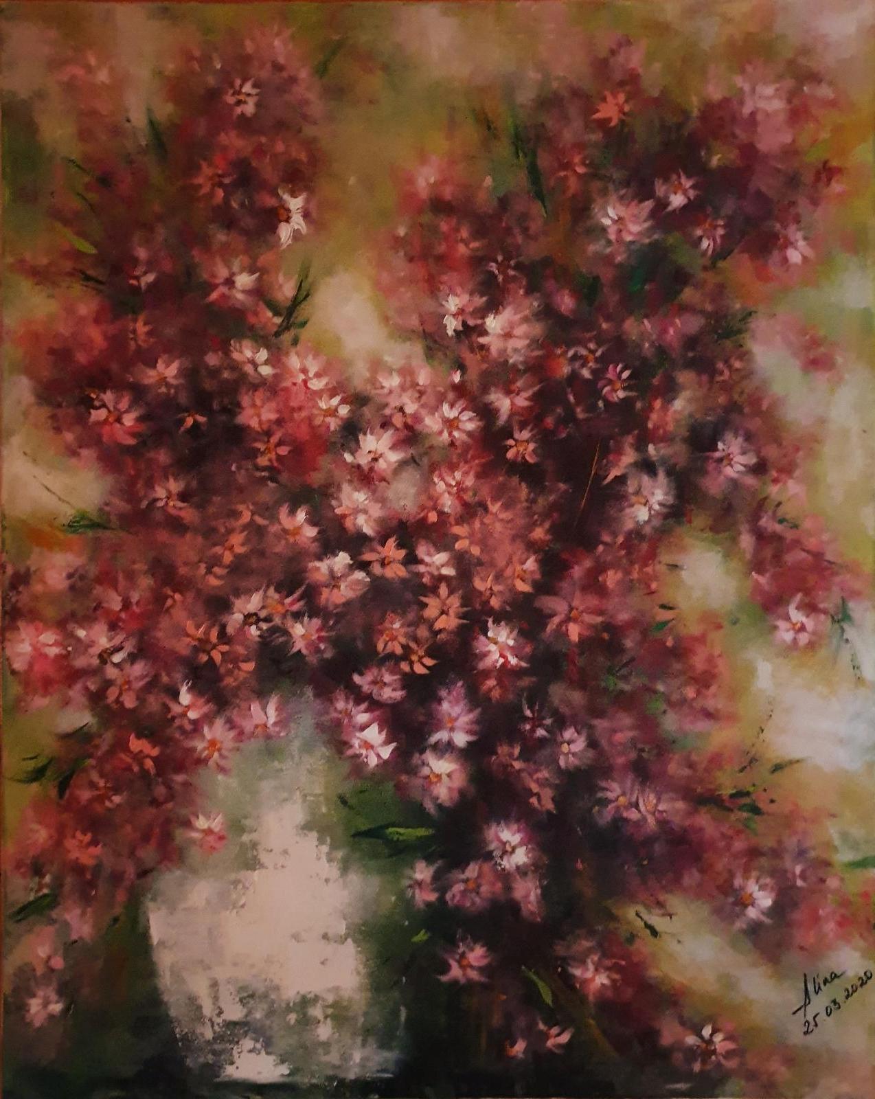 ArteDiAlina.com painting: 7 shades of pink